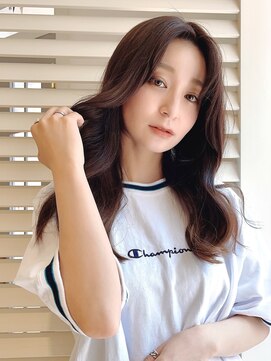 スプレンド センター南(SPLENDO hair nail supply&co.) 【ヨシンモリ】透明感カラー＋くびれツヤカール