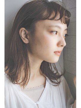 エマ 谷山店(EMMA) ブランジュ 耳かけ ルーズ 無造作 セミディ ベージュカラー