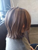 ヘアケアゲート(hair care Gate)&nbsp;ウルフミディ×グレージュハイライト