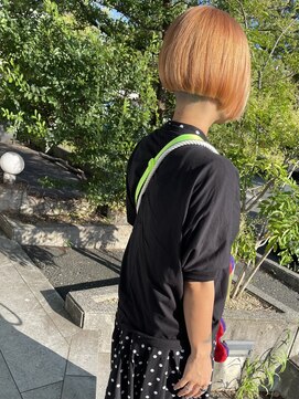 テクライズ 豊橋店(TECHRISE) ショートボブとオレンジベージュ☆