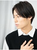 アッシュブラックの正統派タイトストレートなビズスタイルC上尾