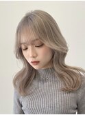 ハイトーンカラー韓国ヘア/似合わせ/アッシュグレージュ/谷町