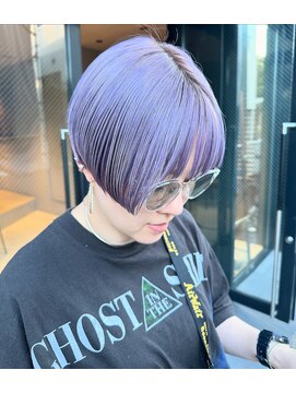 ヤイエ(yiye) ショート/ハイトーン/ケアブリーチ/ラベンダー/ホワイトカラー