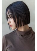 大人かわいい前髪セシルカットココアブラウンフリンジウェーブ
