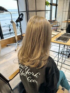 リムレス(LIMLESS) ミルクティーベージュラベンダーピンクダブルカラーブリーチ