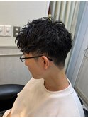 スパイキーショート/スペインカール<理容室>[メンズ/床屋/神田]