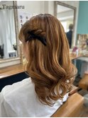 イベントヘアセット☆ハーフツイン