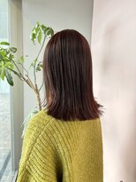 クム(kumu)&nbsp;【kumu】韓国風/レイヤーカット/ロング/艶感/ワインレッド