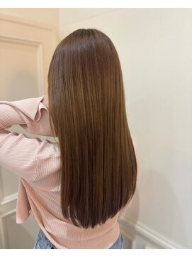 サロンドウィズ 本店 本八幡(Salon de With) ベージュカラー×ストレートロング