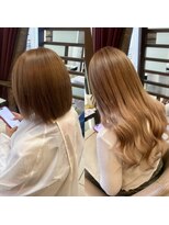 スタイル 横浜(STYLE)&nbsp;【田藻　担当】before/afterベージュロングエクステ８０本