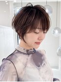 ミニウルフレイヤーカット顔周り前髪韓国ショートボブ/大宮
