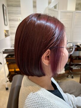 ループ ヘアーサロンアンドコミュニティー(LOOP) ミニボブ/インナーカラー
