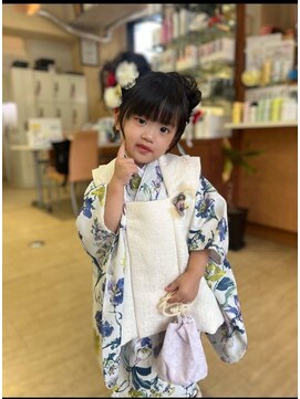 七五三　御着付け　ヘアアレンジ