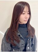 透明感まろやかブラウン/レイヤーカット/ロング
