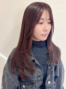 透明感まろやかブラウン/レイヤーカット/ロング