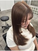 小顔効果抜群　顔まわりレイヤー　韓国風
