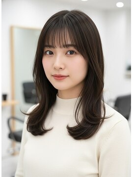 ミー 岡崎(mii) 【mii岡崎】透け感バングレイヤー