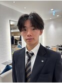 卒業式仕様のコンマバングフェザーパーマ