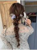 大分ヘアセットヘアアレンジ編み下ろしカチモリヘアたいとめ