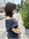 レイヤーボブ/艶ブラウン