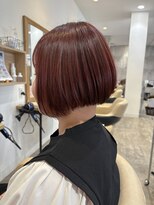 クリック 茂原店(CLiC)&nbsp;前下がりボブ　ワインレッド