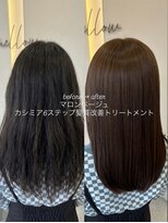 メロウ(mellow)&nbsp;ブリーチなしで作る艶マロンベージュ×トリートメントで美髪へ◎