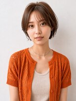 カバーヘア ブリス 上尾西口店(COVER HAIR bliss)&nbsp;秋カラーブリーチなしふんわり小顔ショートボブ透明感p上尾