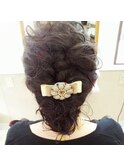 結婚式ゲストヘアセット