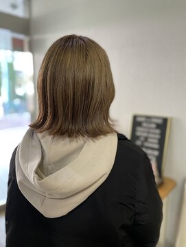 ヘアアンドスペース ベロン(hair&space velon) ハニーベージュボブ