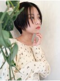 ハンサムショート/黒髪ショート/抜け感ショート