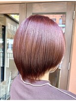 ココカラヘアー ニコ(cococara hair nico)&nbsp;マッシュルームヘア/大人ショートボブ/カシス/ボルドー/ピンク