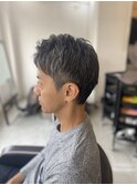 MEN’S HAIR アッシュブラックマッシュパーマショート