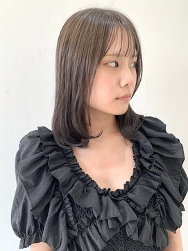 フォーク FOLK 【FOLK】暗くても透明感ダークグレージュ☆似合わせセミロング♪