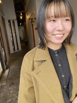 ブルー(BLUE) 顔周りレイヤー×フェイスフレーミング