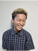 無造作ハイトーンショートパーマ 2階