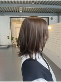 「秋 カラー くすみ透け感 オリーブ 」