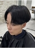 刈り上げセンターパートニュアンスパーマ