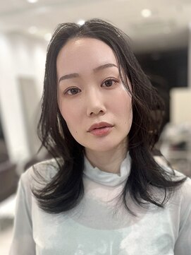 シュク 高円寺(SYUK) くびれミディアム/前髪なし/顔周りカット/【SYUK 高円寺】