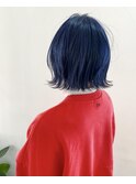 ボブ×ネイビーカラー