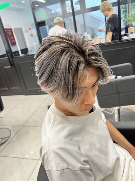 メンズラピス 栄店(Men's Lapis) メンズバレイヤージュセンターパートマッシュウルフハイライト