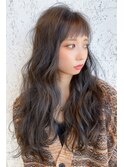 ≪chan.≫ナチュラルウェーブグレージュフェミニンロング