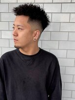 サンディーズバーバーショップ(Sandees)&nbsp;ツイストパーマミドルフェードスパイキーショート