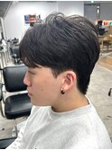 毛流れジェントルショートフェザーパーマダウンパーマ/新潟