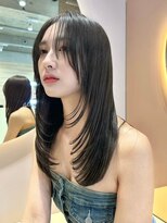 グロー オオミヤ アネックス 大宮(GLROW OMIYA ANNEX) フェミニンロング×縮毛矯正髪質改善顔周りレイヤーカット[大宮
