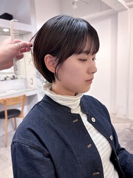 フォト 新宿三丁目(foto) ▽まるみショート ミニウルフブリーチなし前髪ミディアム新宿