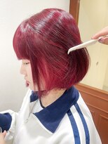 プフ 伏見(puf) [puf 伏見/丸の内/栄/名古屋]レッドカラーボブ★浅田