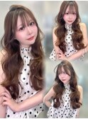 マロンベージュ×小顔レイヤー×韓国風巻き×髪質改善
