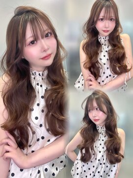 リリー(Lilley) マロンベージュ×小顔レイヤー×韓国風巻き×髪質改善