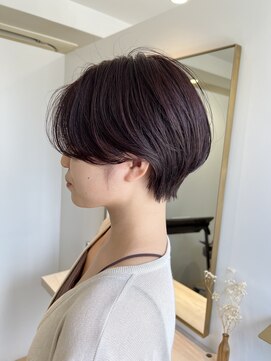 エアー(Air) ハンサムショート前下がりボブ切りっぱなしボブニュアンスパーマ