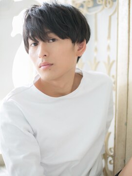 モッズ ヘア 福岡姪浜店(mod's hair) mod's姪浜/ブルーブラックくせ毛風束感韓国マッシュショートi